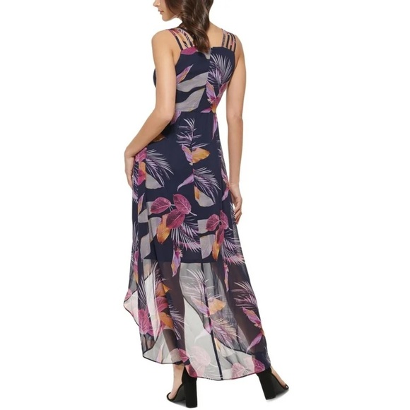 Guess - Cutout-Front Chiffon Floral Dress - Size 4​ - Picture 3 of 4